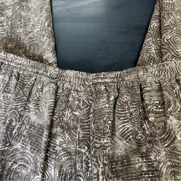 Coldwater Creek XL Linen Blend Soft Wash Ankle Length Pants Batik Design AS-IS - Picture 8 of 16